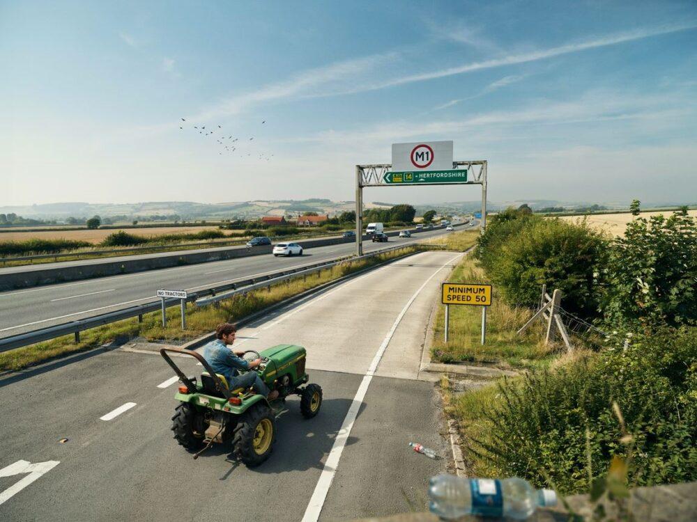 motocykl na drodze nieautostradowej