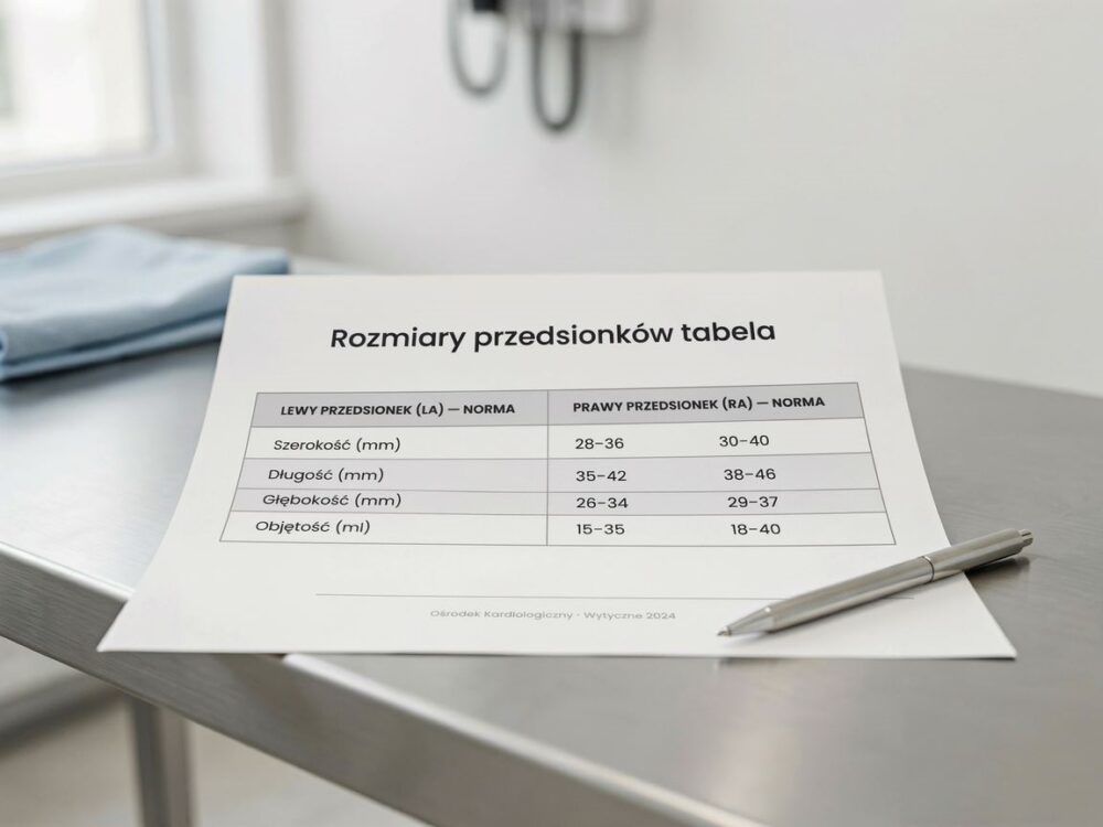 Rozmiary przedsionków tabela Normy i praktyczne wskazówki pomiaru