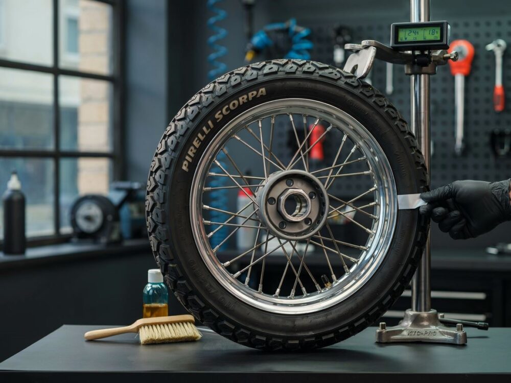 Wyważanie kół motocyklowych Kompletny poradnik krok po kroku dla bezpieczeństwa i komfortu jazdy