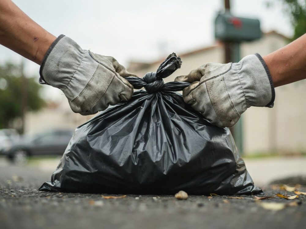 zabezpieczony big bag na palecie
